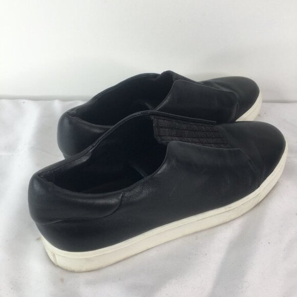 Vince Cantara Black Leather Slip On Sneaker Size 8 - Picture 2 of 8